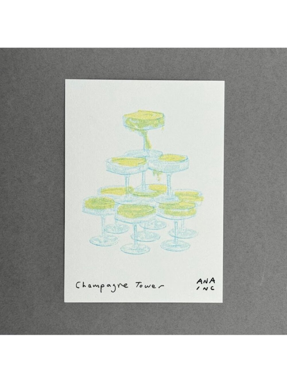 Ana Inciardi Champagne Tower Mini Art Print
